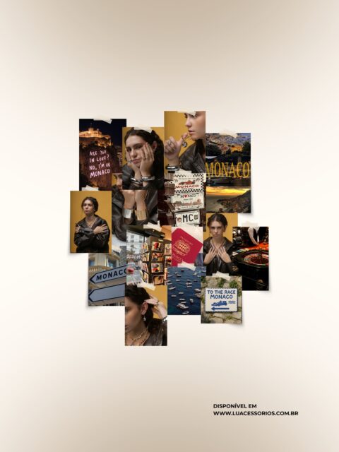 O universo que inspira a coleção Mônaco.  Um encontro entre glamour, intensidade e atitude, que se reflete em peças marcantes e composições cheias de personalidade.  #SemijoiasAtacado #InspiraçãoDeColeção #Maximalismo #OutonoInverno2026 ColeçãoMonaco